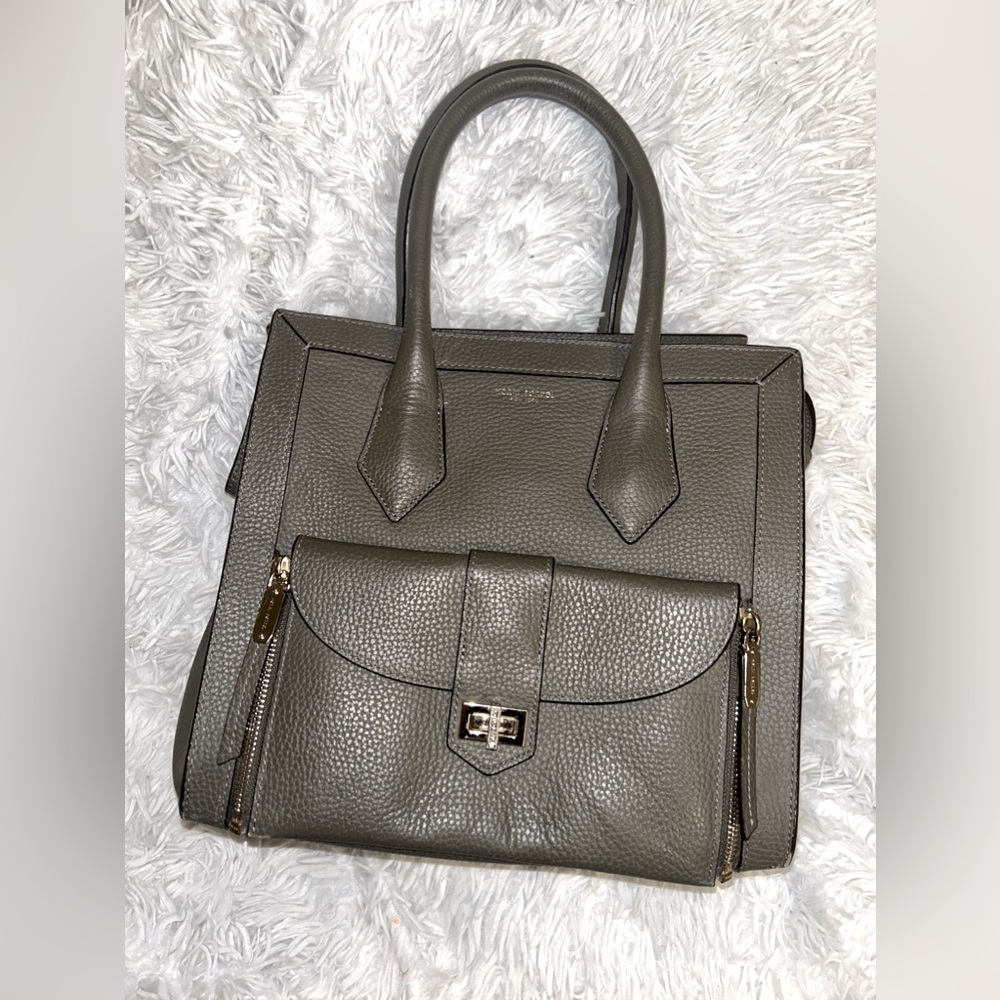 Henri Bendel Charcoal Gray Convertible Tote Bag